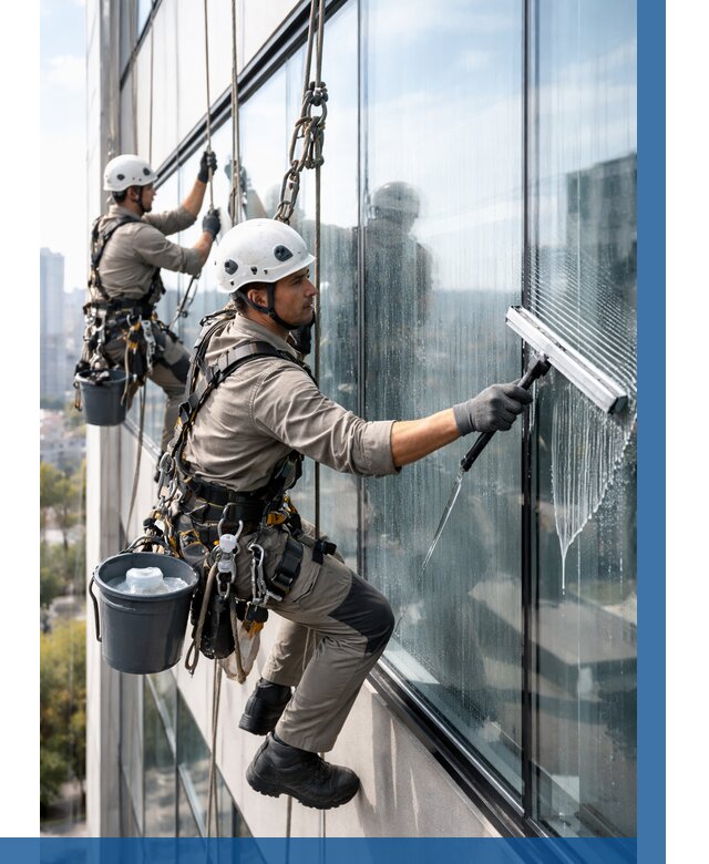 Мойка окон альпинистами в Киржаче от 4640 р. | ВЫСОТНИК-Крж