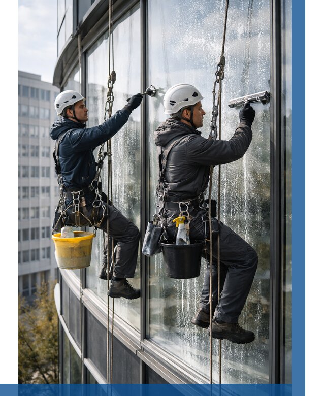 Мойка панорамных окон в Киржаче от 361 р. заказать у ВЫСОТНИК-Крж