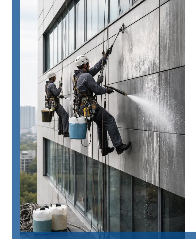 Профессиональная мойка вентилируемых фасадов в Киржаче