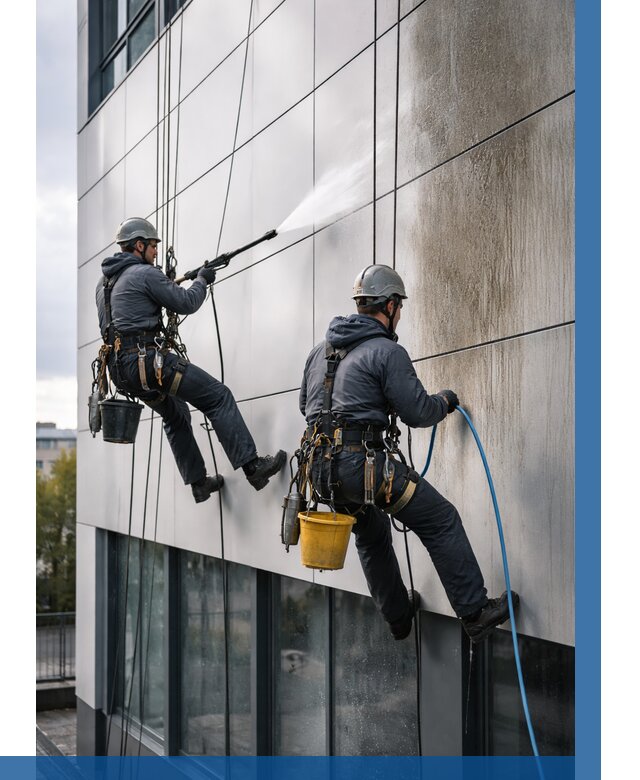 Мойка фасада из композита в Киржаче по цене от 309 р. | ВЫСОТНИК-Крж