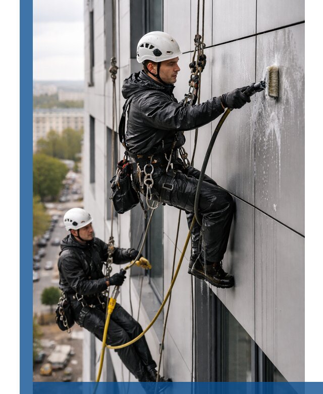 Профессиональная мойка фасада из композита в Киржаче