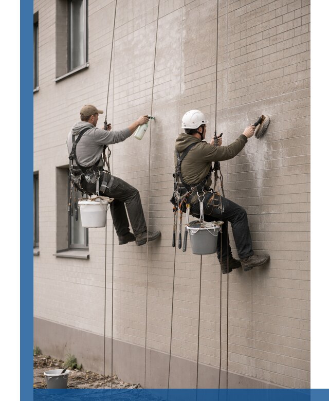 Удаление высолов с фасада зданий в Киржаче без повреждений и следов