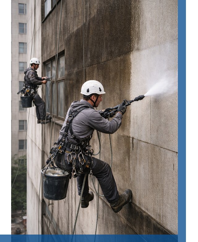 Очистка фасада от копоти в Киржаче от 258 р. | ВЫСОТНИК-Крж