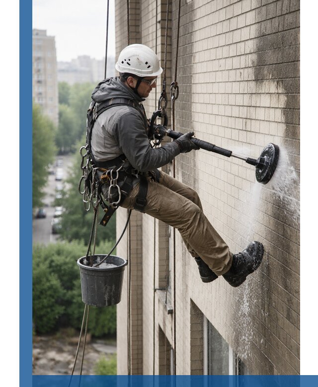 Очистка фасада от копоти в Киржаче профессионально и безопасно