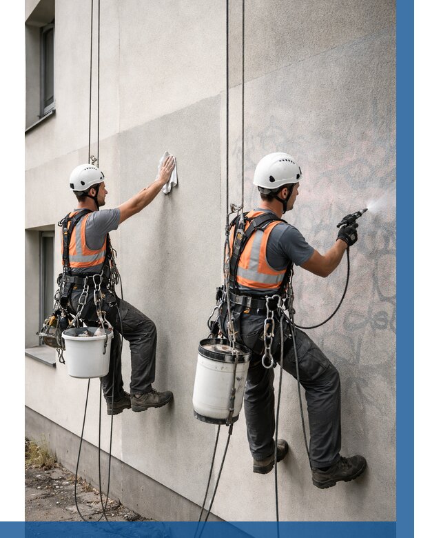 Антиграффити покрытие фасада в Киржаче от 619 р. | ВЫСОТНИК-Крж