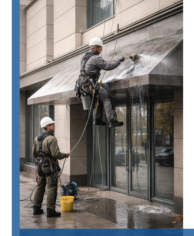 Профессиональная мойка козырьков и навесов в Киржаче