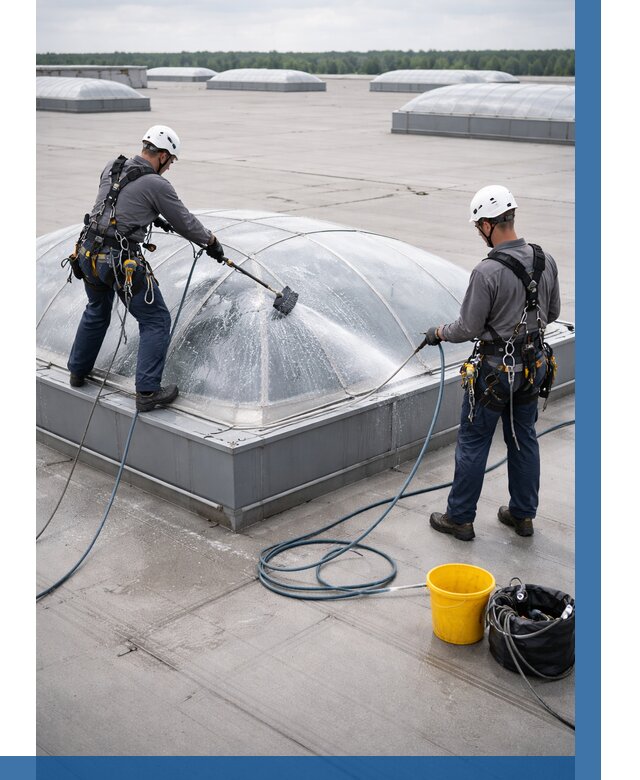 Мойка зенитных фонарей в Киржаче, заказать от 4640 р. | ВЫСОТНИК-Крж