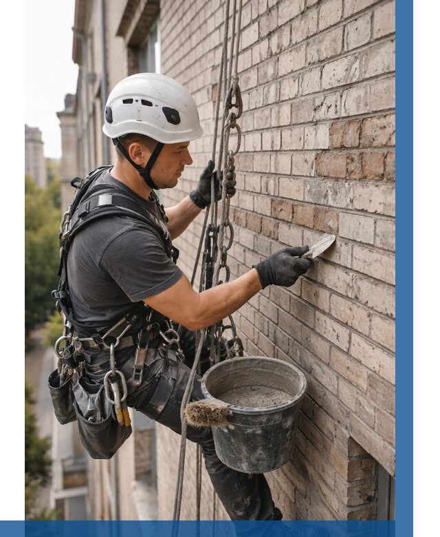 Ремонт кирпичной кладки фасада в Киржаче от 1856 р. | ВЫСОТНИК-Крж