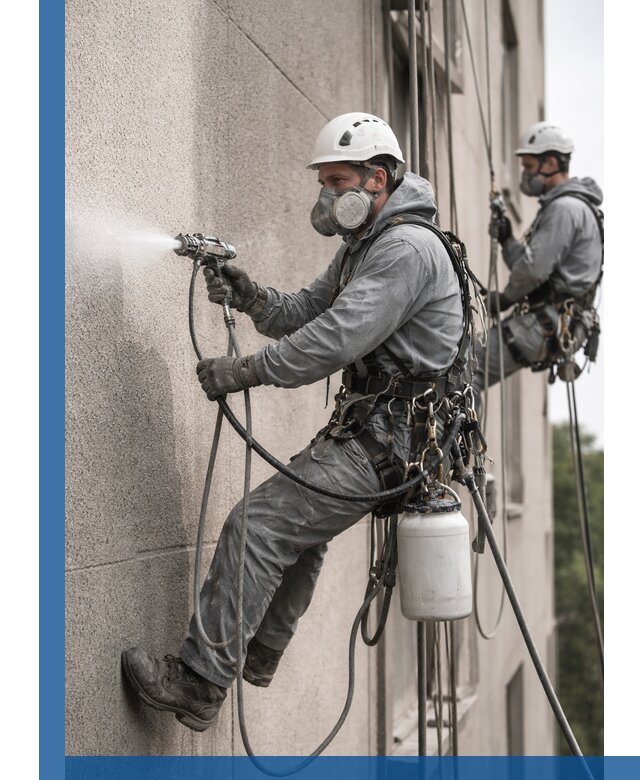 Безвоздушная покраска фасадов зданий в Киржаче профессионально