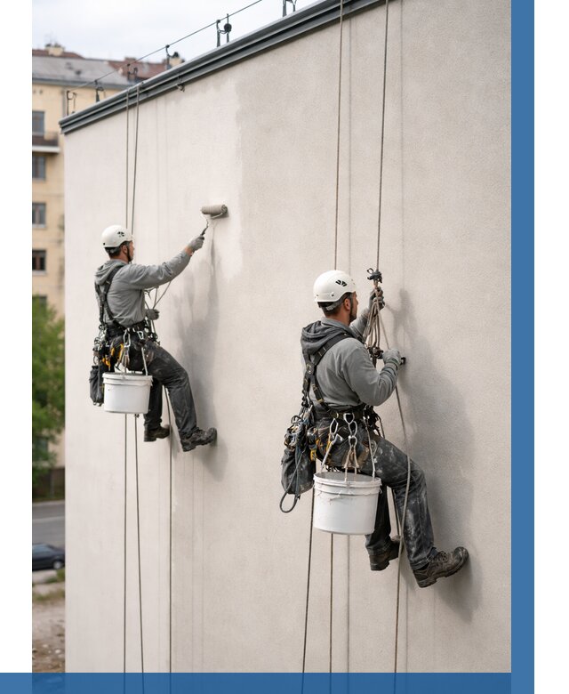 Покраска оштукатуренного фасада в Киржаче от 330 р. | ВЫСОТНИК-Крж