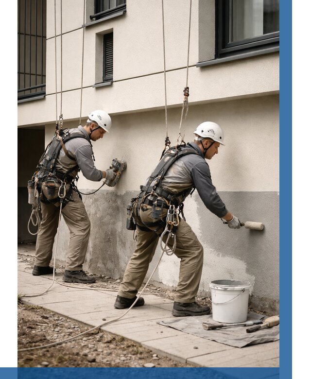 Окраска цоколя здания в Киржаче от 464 р. под ключ | ВЫСОТНИК-Крж