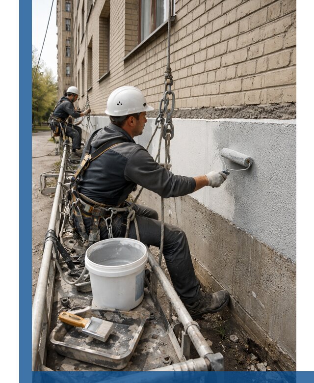 Окраска цоколя здания в Киржаче профессионально и надежно