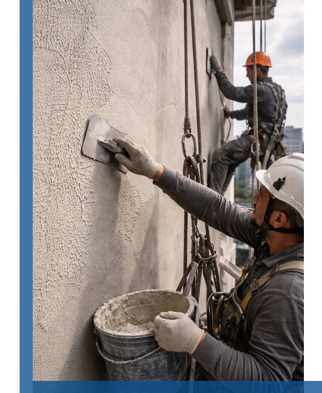 Декоративная штукатурка фасада с утеплением и защитой в Киржаче