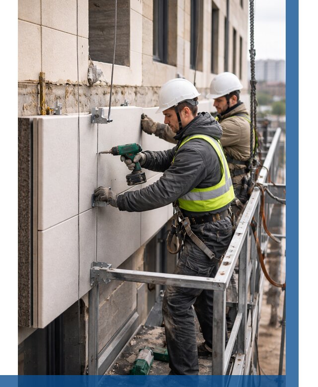 Монтаж фасадных термопанелей в Киржаче от 1547 р. | ВЫСОТНИК-Крж