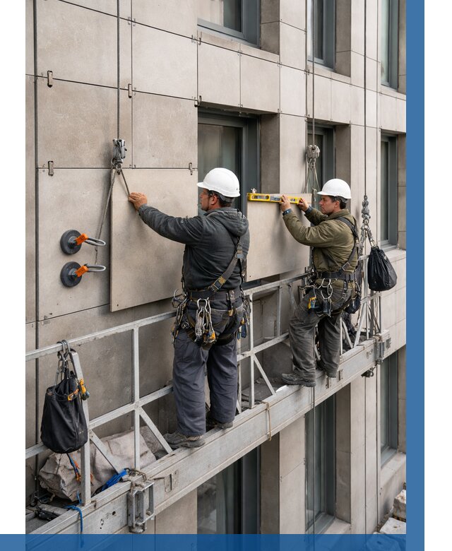 Монтаж керамогранита на фасад в Киржаче от 2578 р. | ВЫСОТНИК-Крж