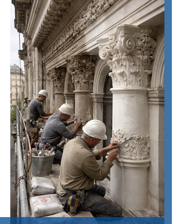 Реставрация фасадной лепнины в Киржаче от 2578 р. | ВЫСОТНИК-Крж