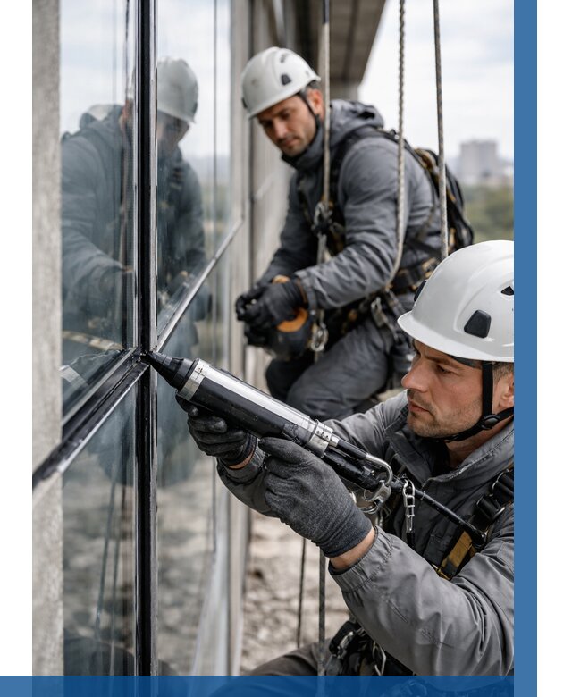 Герметизация витражных швов в Киржаче от 670 р. | ВЫСОТНИК-Крж