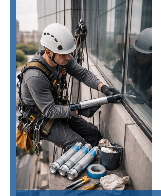 Герметизация стыков витража в Киржаче для герметичных фасадов