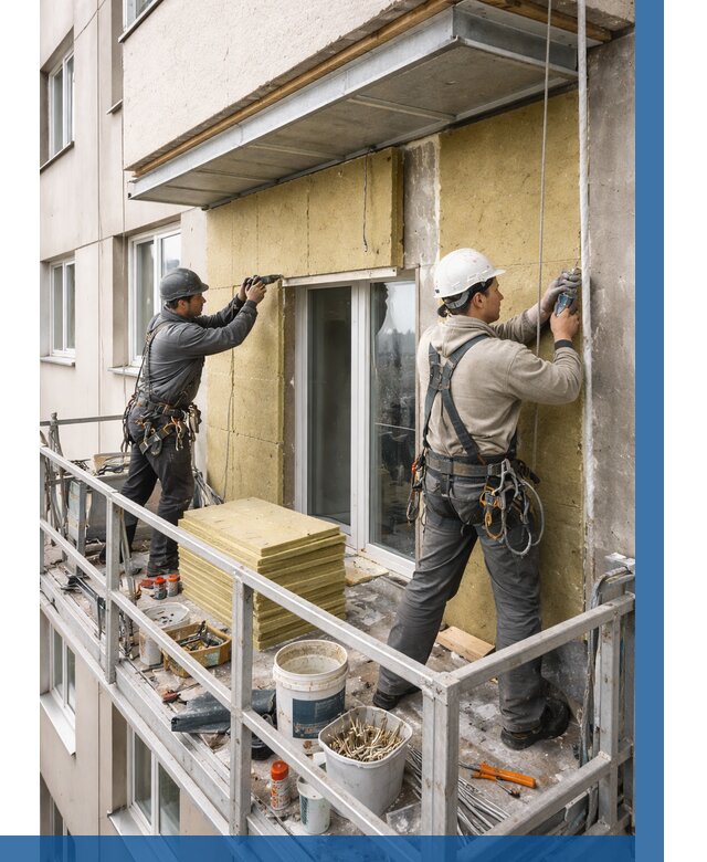 Утепление балкона снаружи в Киржаче от 1650 р. под ключ ВЫСОТНИК-Крж