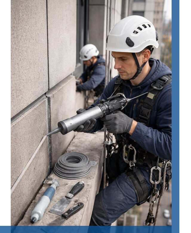 Герметизация деформационных швов фасада в Киржаче от 722 | ВЫСОТНИК-Крж