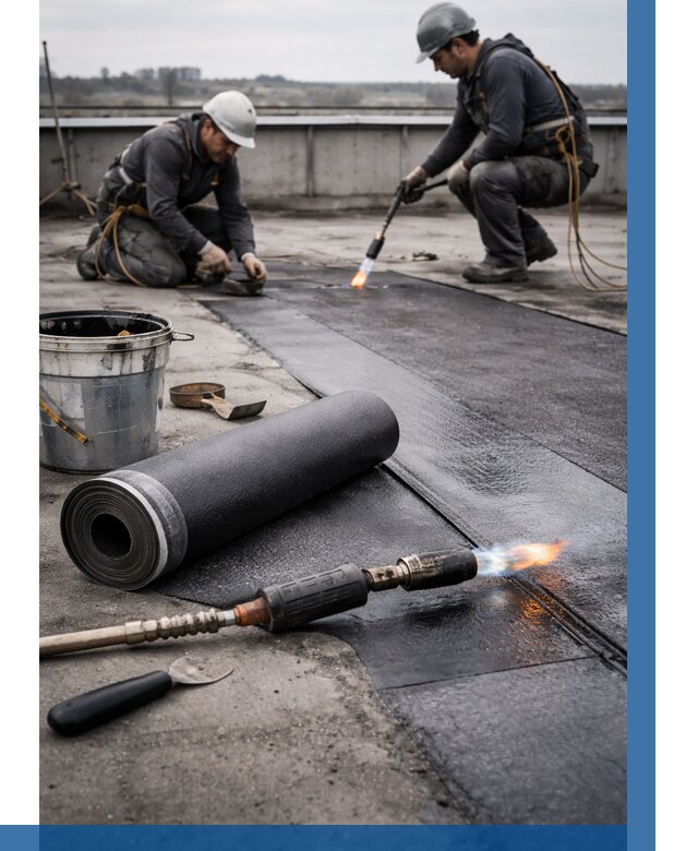 Ремонт рулонной кровли в Киржаче от 670 р. | ВЫСОТНИК-Крж