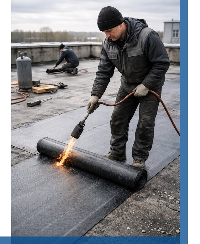 Ремонт наплавляемой кровли в Киржаче от 722 р. | ВЫСОТНИК-Крж