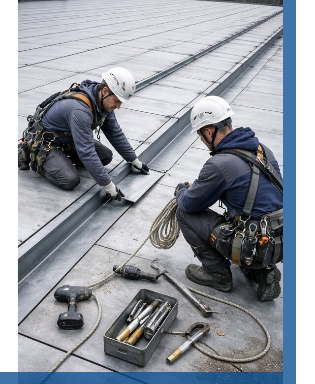 Ремонт фальцевой кровли в Киржаче от 722 р. | ВЫСОТНИК-Крж