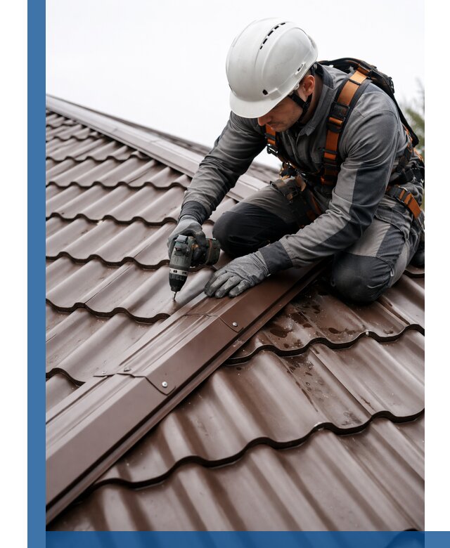 Ремонт металлочерепицы на крыше в Киржаче профессионально