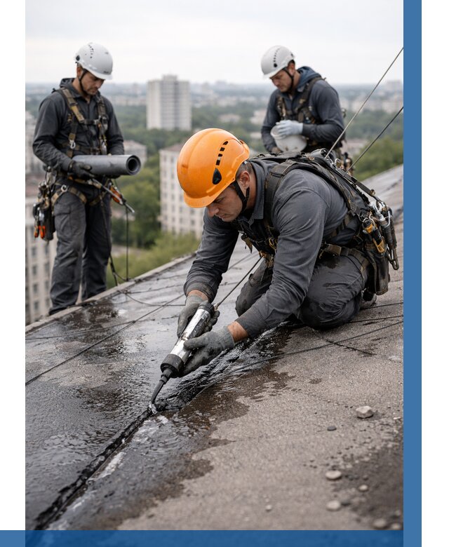 Устранение протечек кровли в Киржаче от 12372 р. | ВЫСОТНИК-Крж