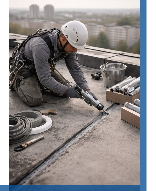 Герметизация швов кровли в Киржаче от 464 р./м2 | ВЫСОТНИК-Крж