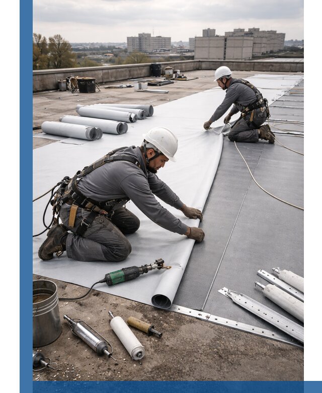 Монтаж мембранной кровли в Киржаче для промышленных зданий