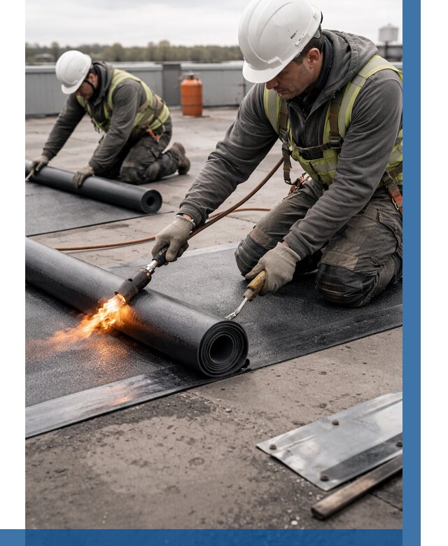 Монтаж наплавляемой кровли в Киржаче от 876 р. — ВЫСОТНИК-Крж