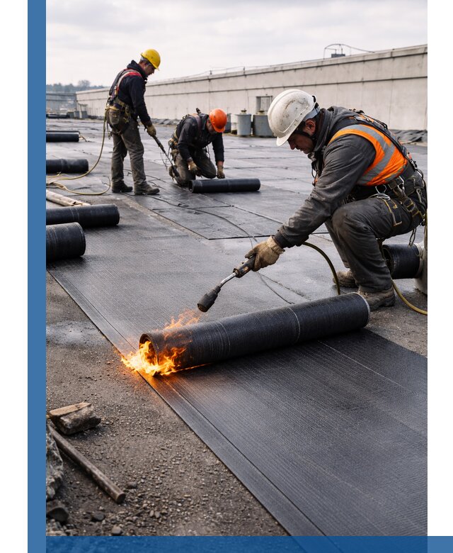 Монтаж наплавляемой кровли в Киржаче профессионально