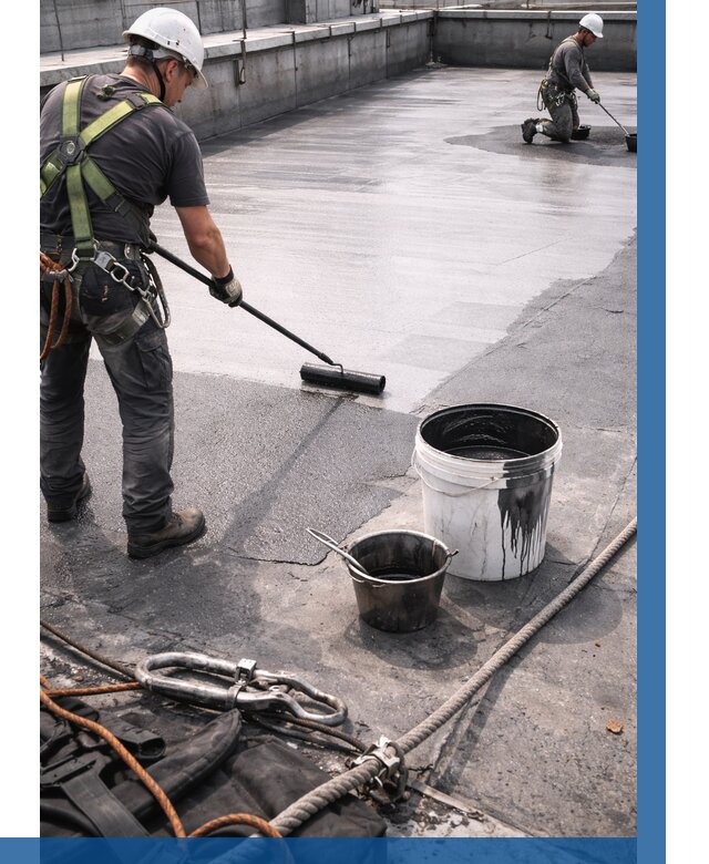 Гидроизоляция кровли жидкой резиной в Киржаче от 516 р. | ВЫСОТНИК-Крж