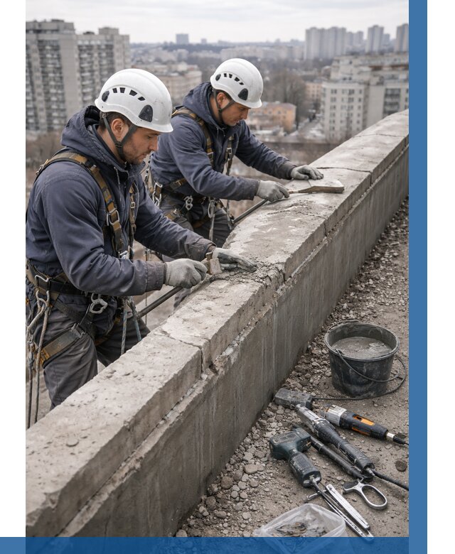 Ремонт парапета на кровле в Киржаче от 1547 р. | ВЫСОТНИК-Крж