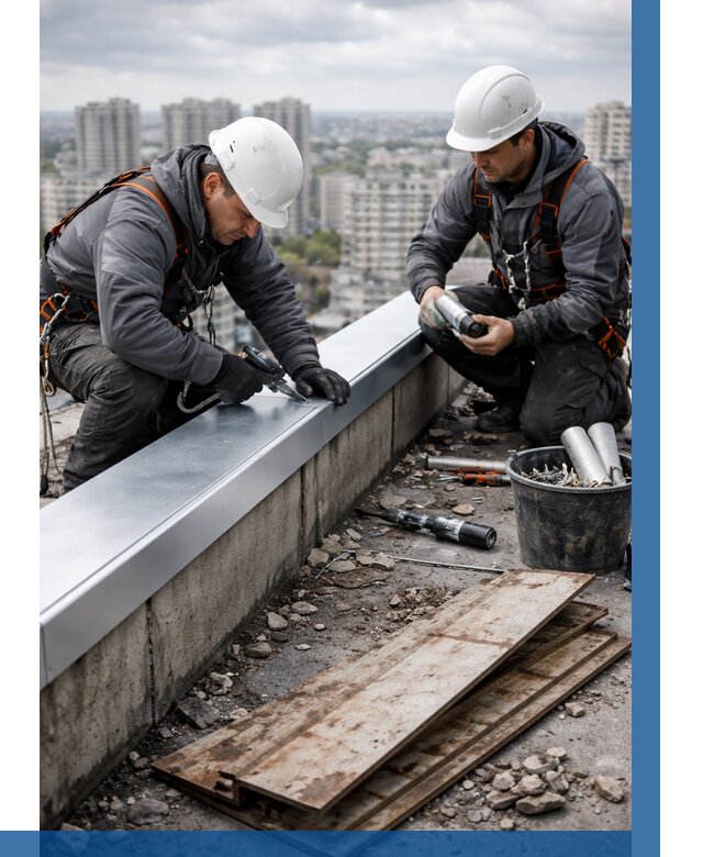 Замена парапетных крышек под ключ в Киржаче от 1237 р. | ВЫСОТНИК-Крж