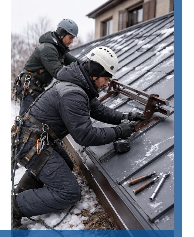 Монтаж снегозадержателей в Киржаче от 464 р. | ВЫСОТНИК-Крж