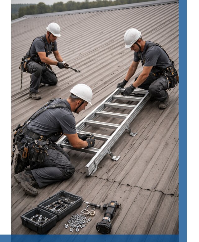 Монтаж кровельной лестницы в Киржаче от 4640 р. | ВЫСОТНИК-Крж