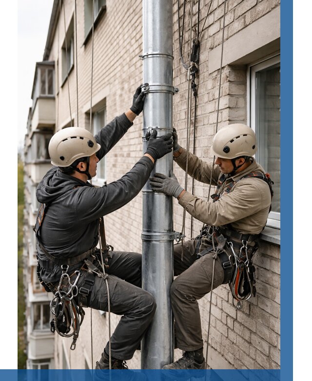 Замена водосточных труб в Киржаче от 6702 р. | ВЫСОТНИК-Крж