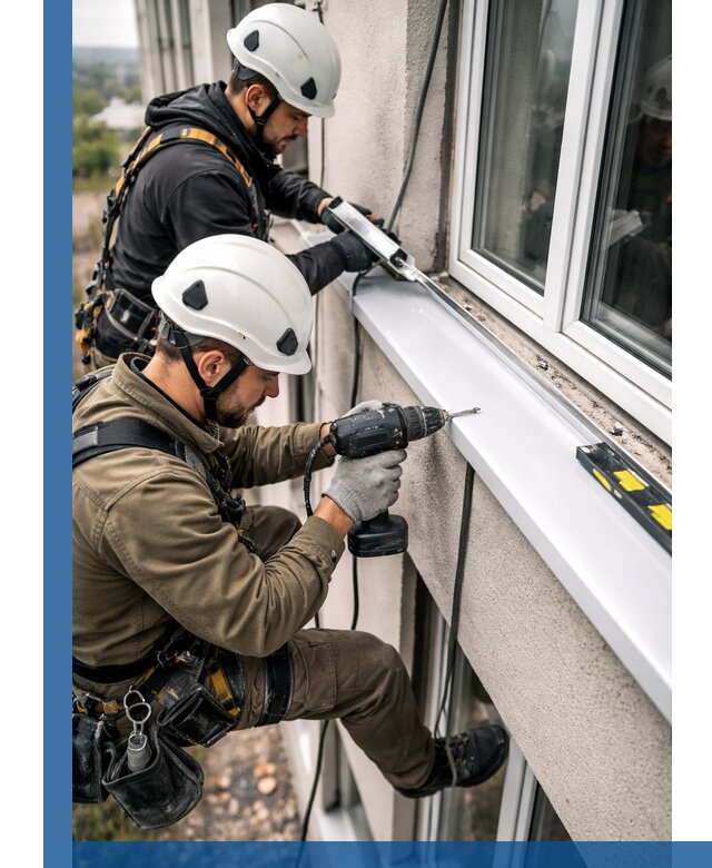 Профессиональный монтаж оконных отливов и отведения воды в Киржаче