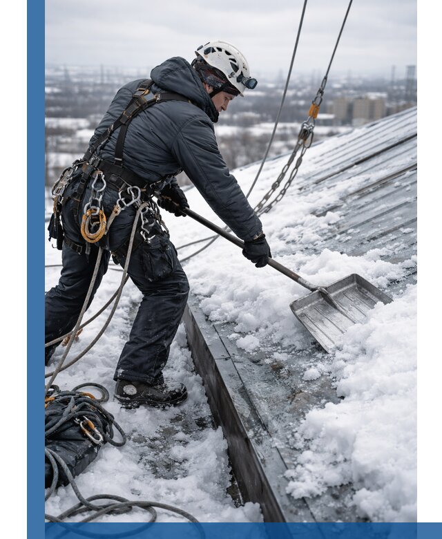 Профессиональная очистка кровли от снега и наледи в Киржаче