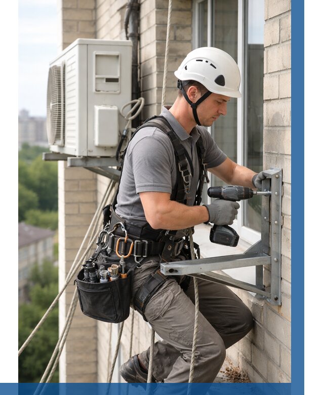 Установка кронштейнов кондиционера в Киржаче от 3609 р. | ВЫСОТНИК-Крж