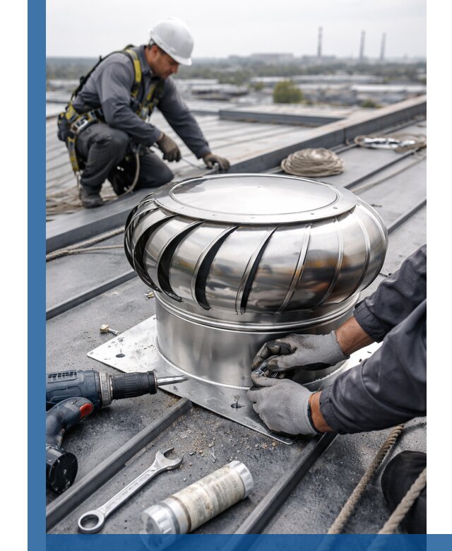 Установка дефлекторов на кровле в Киржаче профессионально