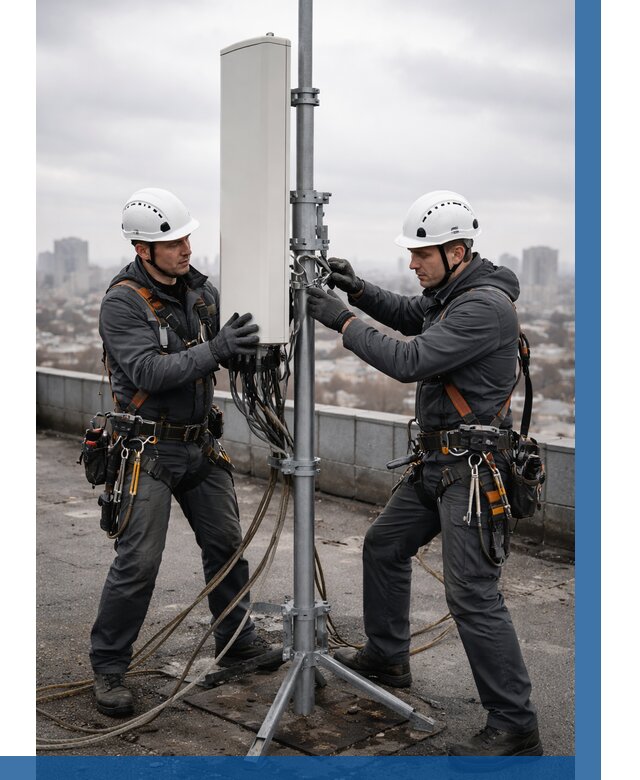 Монтаж антенн связи на крыше в Киржаче от 8764 р. | ВЫСОТНИК-Крж