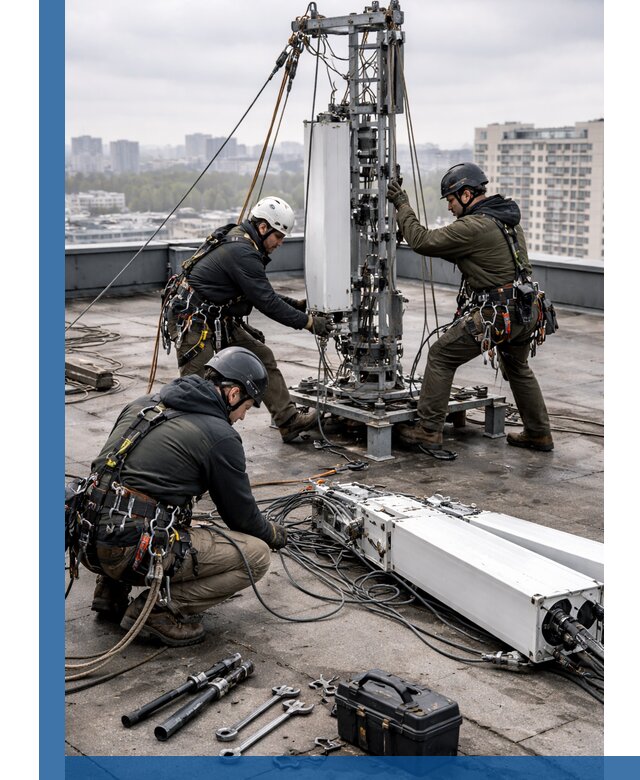 Демонтаж антенн на крыше зданий в Киржаче с гарантией