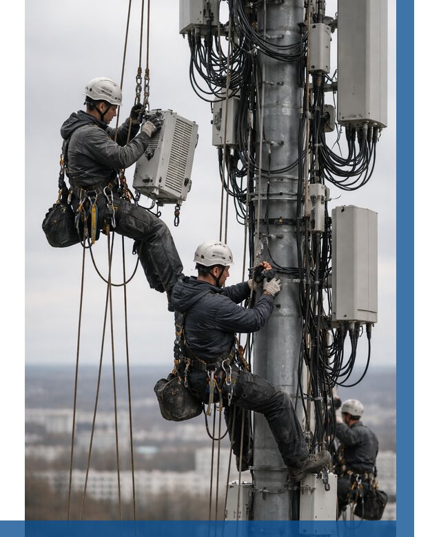 Монтаж оборудования связи на мачте в Киржаче от 7733 р. | ВЫСОТНИК-Крж