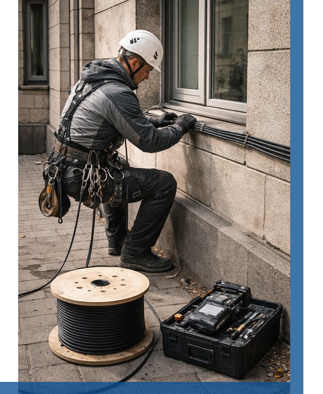 Прокладка оптоволоконного кабеля в Киржаче от 825 р. | ВЫСОТНИК-Крж