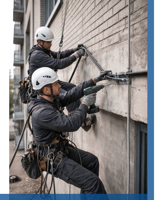 Крепление кабеля на фасаде в Киржаче от 361 р. | ВЫСОТНИК-Крж