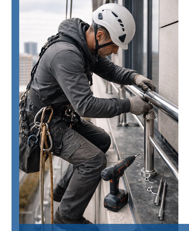 Монтаж ограждений на высоте в Киржаче для зданий и конструкций