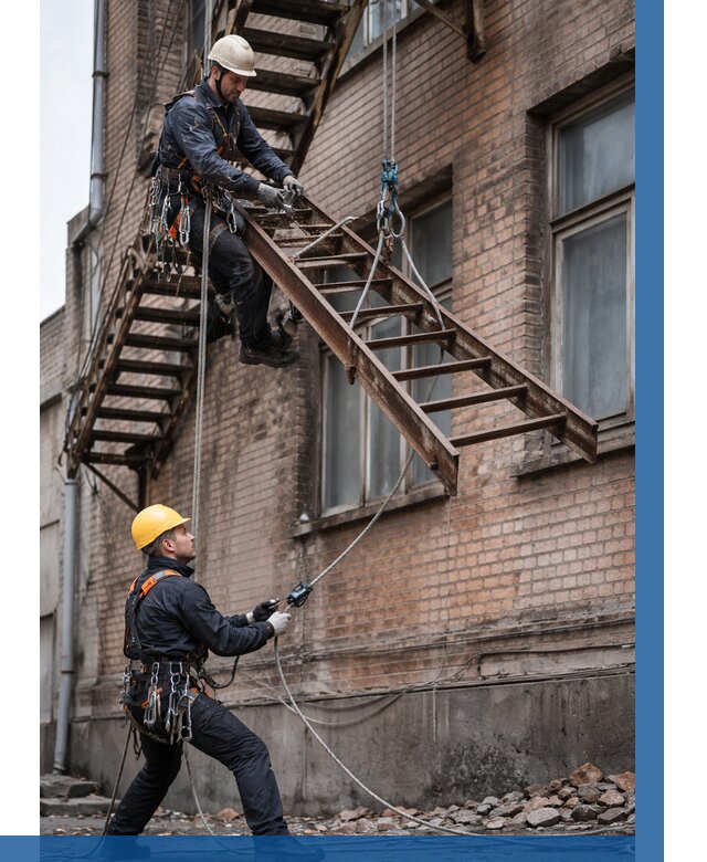 Демонтаж пожарной лестницы в Киржаче от 12372 р. | ВЫСОТНИК-Крж